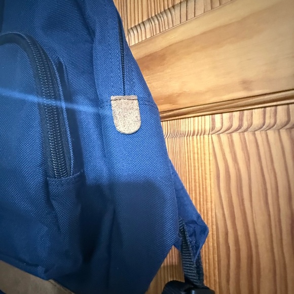 Ultra Rare 90’s Esprit Navy Blue Canvas & Leather Backpack – Like New - Picture 4 of 9